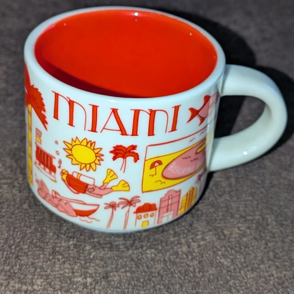 Starbucks Been There Series Miami Florida Ceramic Mini Mug Ornament 2oz New Box